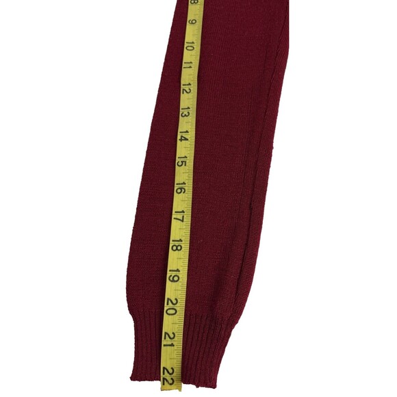VTG Cyn Les Sweater Giraffes Shirlee Designs Womens Medium Embroidered Burgundy - Picture 8 of 8
